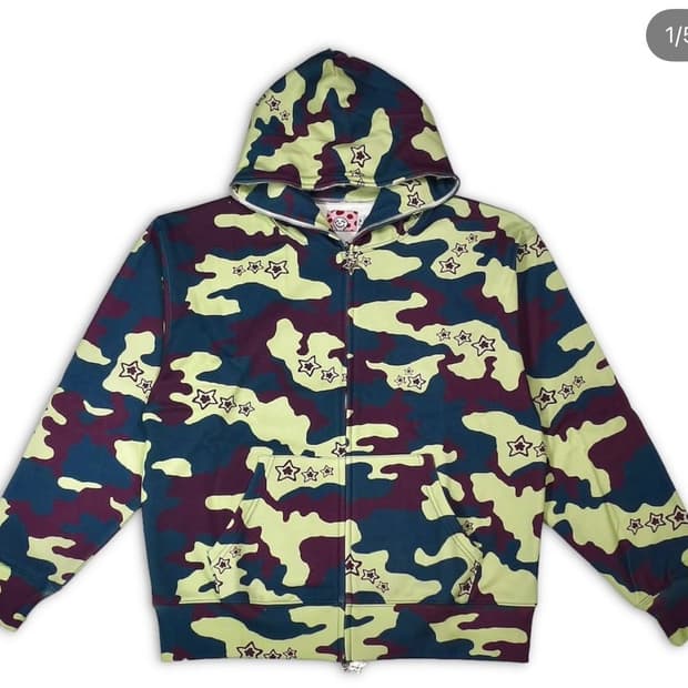 [M] 스타팀 STAR CAMO FULL ZIP HOODIE 스타팀집업