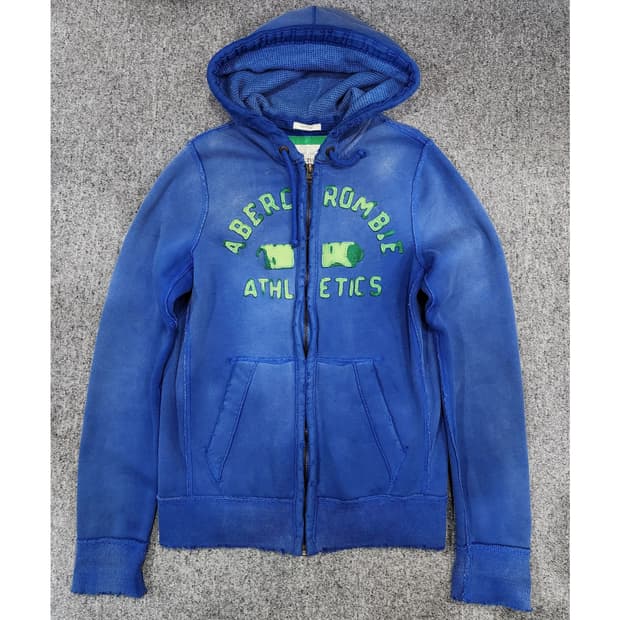 아베크롬비 빈티지 워싱 기모 후드집업 M
