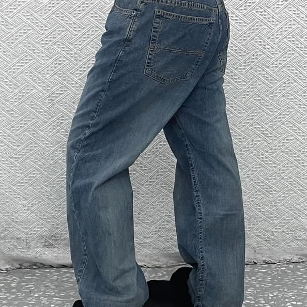 폴로 랄프로렌 올드스쿨 빈티지무드 워싱 데님팬츠 32인치 C07234