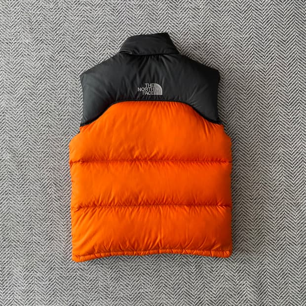 [90] 노스페이스 센터로고 무광오렌지 700 눕시 패딩