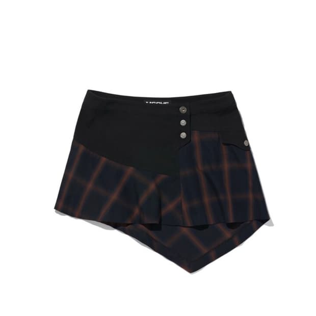 미스치프 미니스커트Asymmetric Two-Tone Mini Skirt