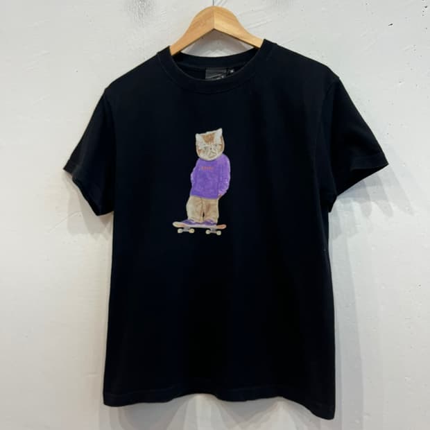 Beams 빔즈 캣 스케이트보드 반팔 티셔츠