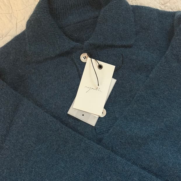 youth oversized knit collar sweater m