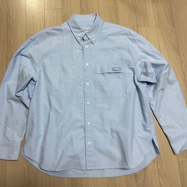 솔리드옴므(Solid Homme) 자수 로고  오버핏 옥스포드 셔츠 12