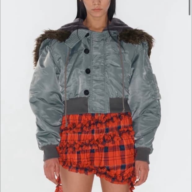 오픈와이와이 폭스 퍼 봄버 야상 자켓