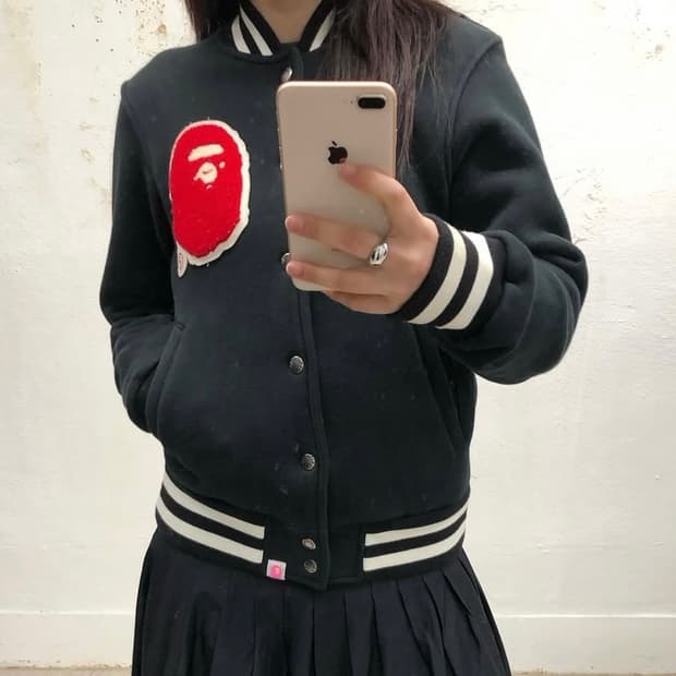 딱붙핏!!))) 베이프 바시티 자켓