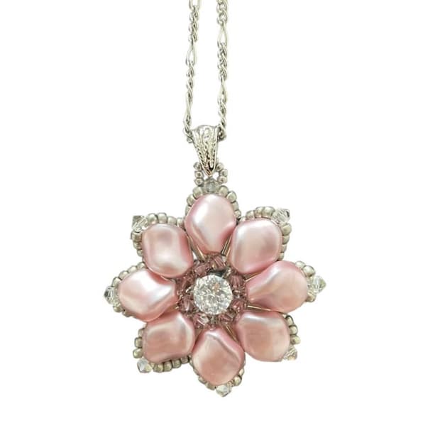 핑크 진주 오리엔탈 페어리 빈티지 목걸이