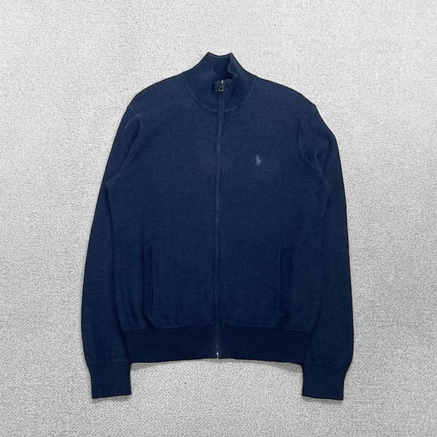 폴로 피마코튼 포니 로고 니트 집업