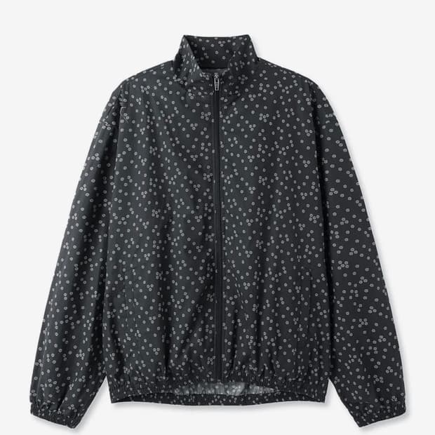 오와이 OY FLORAL TRACK JACKET - BLACK