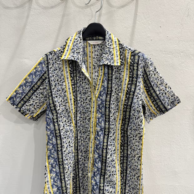 japan vintage 멀티패턴 V 셔츠