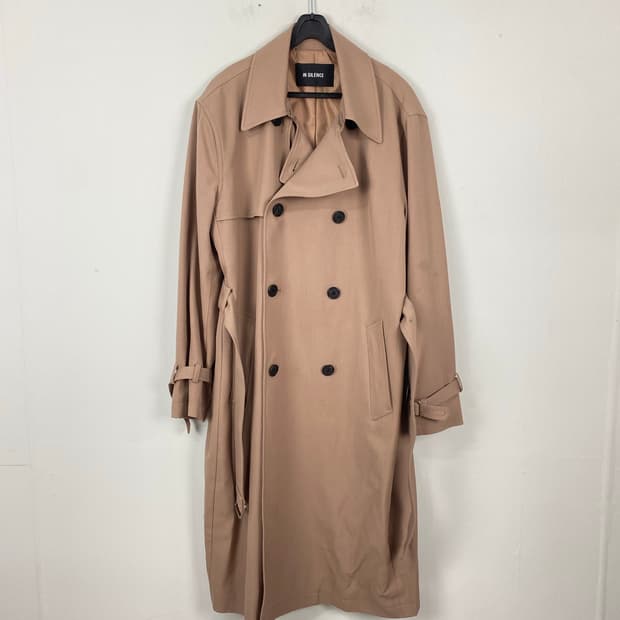 인사일런스 더블 트렌치 울 롱코트 M