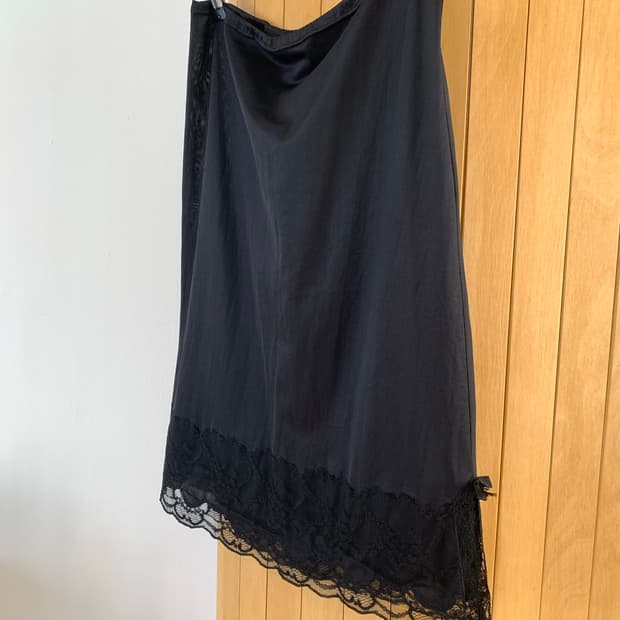 Black slip skirt