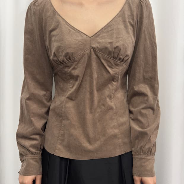 body dressing suede blouse