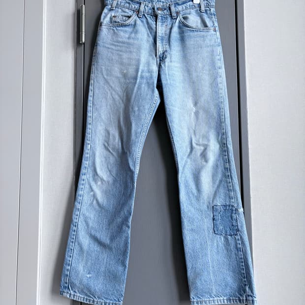 (32x32) 90s 리바이스 517 오렌지탭 USA 연청 부츠컷 데님