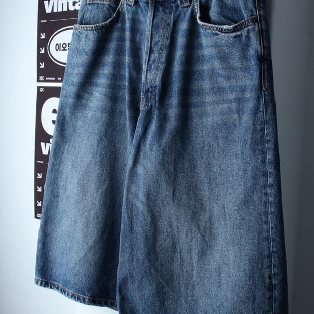(2XL) 자라 반바지 팬츠 빅사이즈 버뮤다 데님 청-P9993