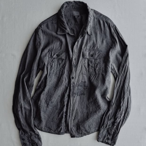 textured work shirts, washed purple