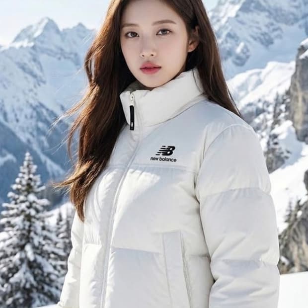 뉴발란스 액티브 숏다운 자켓 패딩