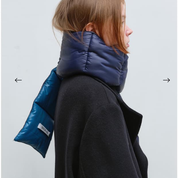 (새상품) 엔조블루스 패딩 머플러 (정가: 69,000원)