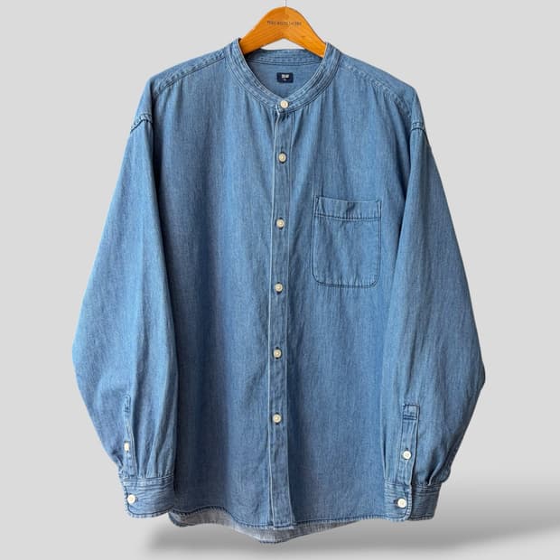 (XL)유니클로 스탠드카라 데님셔츠