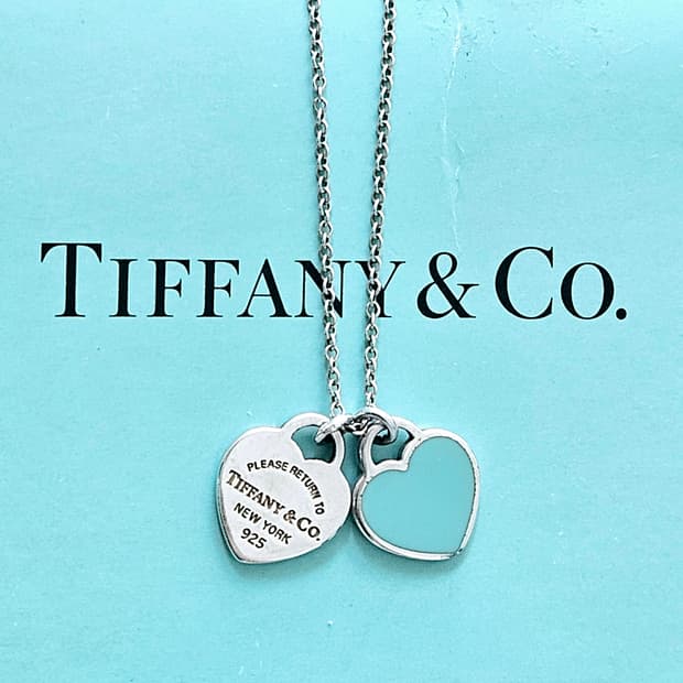 티파니앤코 리턴투 더블 하트 미니 민트 목걸이 [정품]