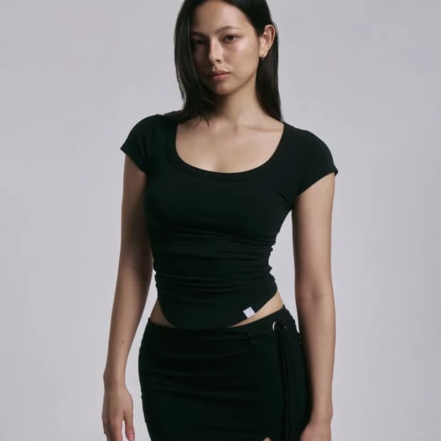 플리즈노팔로우 모모탑 블랙