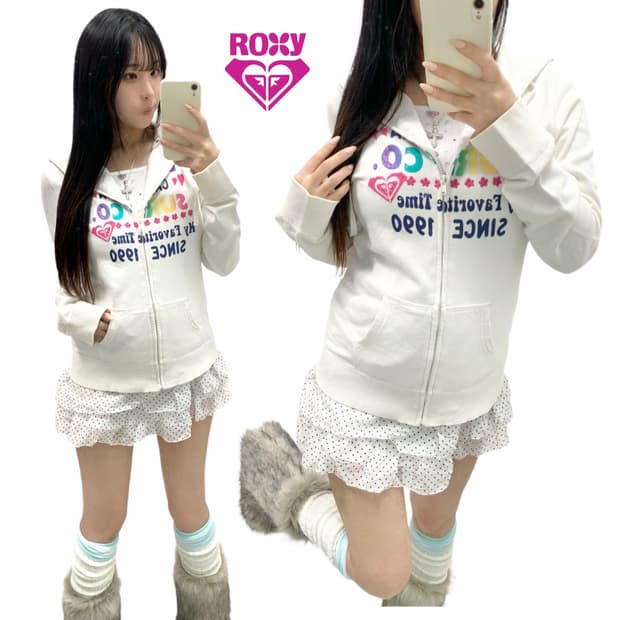 [ROXY] 록시 갸루 히비스커스 후드집업