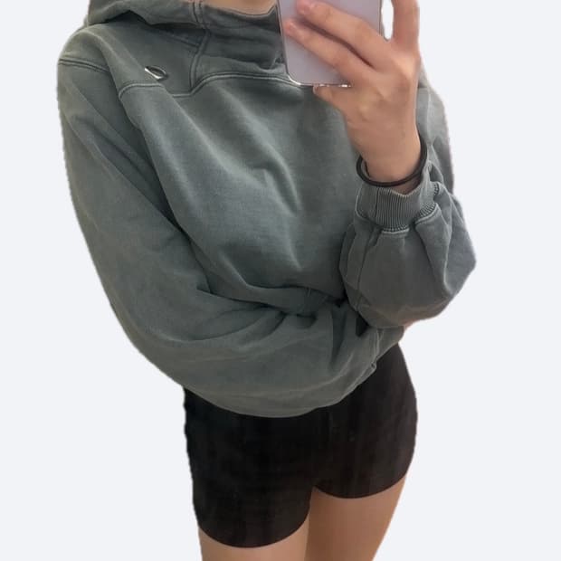 🩶미스치프 차콜 크롭 후드티🩶