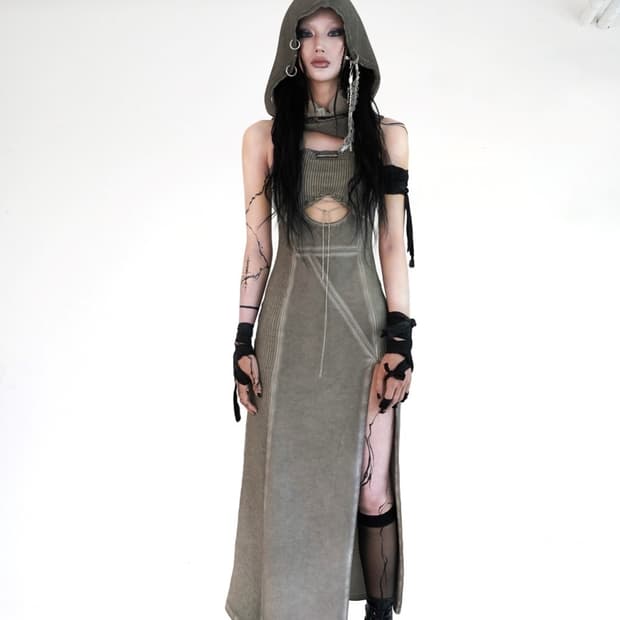 bonienkiye Washing hoodie dress