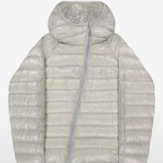 오호스 라이트 다운 후드 자켓 그레이 1사이즈