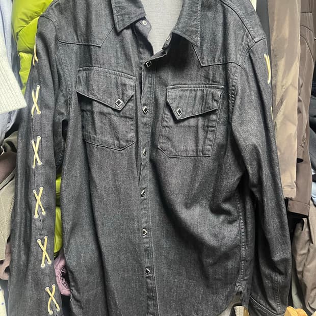 캐피탈 8oz 레이스업 웨스턴 셔츠