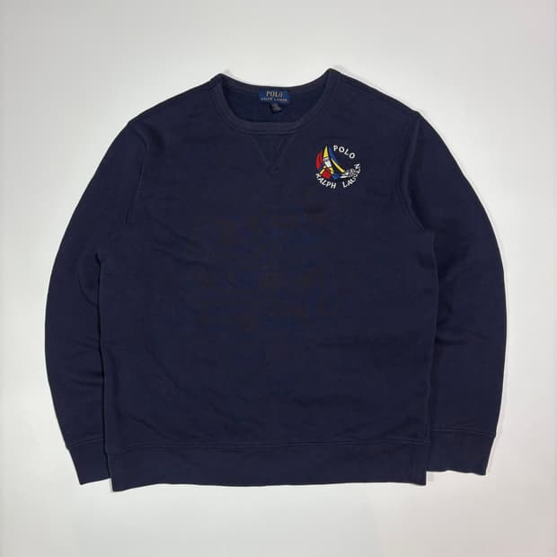 폴로 랄프로렌 네이비 로고 맨투맨