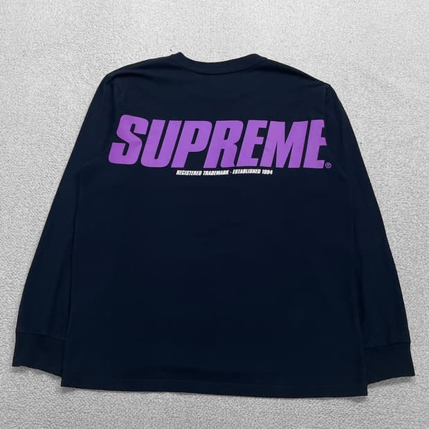 슈프림 Supreme 트레이드마크 롱슬리브 블랙