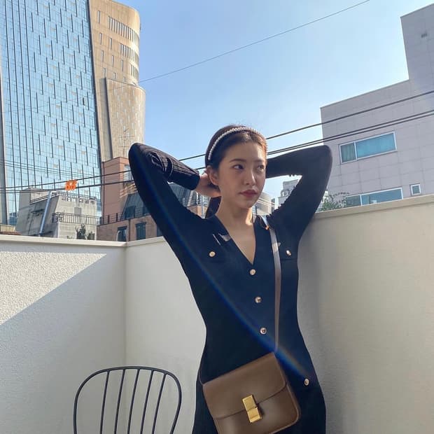 Sandro 산드로 버튼 니트 롱원피스 (예리, 김소연 착용)