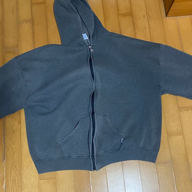 90s 빈티지 러셀 후드집업 페이디드 그레이 [XXL]