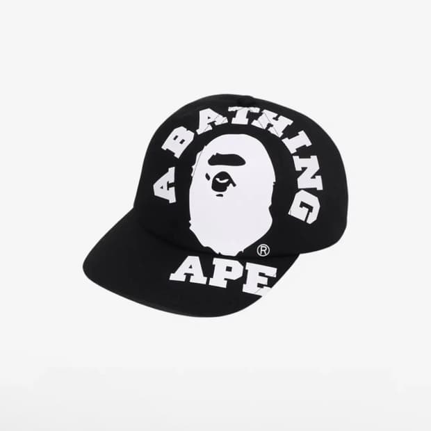 베이프 빅 컬리지 캡 블랙 볼캡 모자