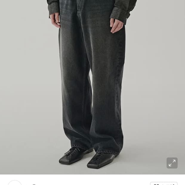 노운 벨티드 데님 차콜