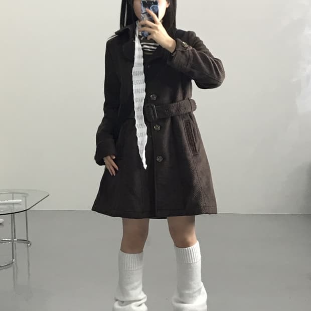 Axes Femme Brown Wool Coats