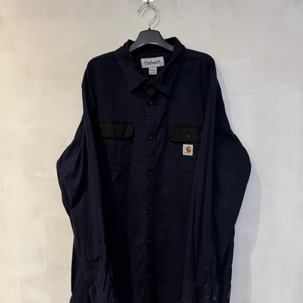 칼하트 네이비 긴팔셔츠