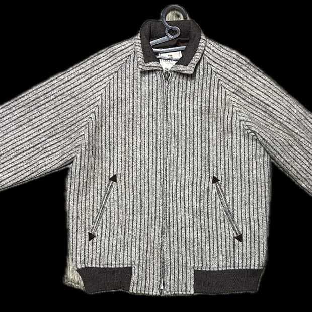 빈티지 스트라이프 집업 자켓