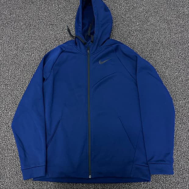 NIKE 나이키 기모 후드집업 블루 XL