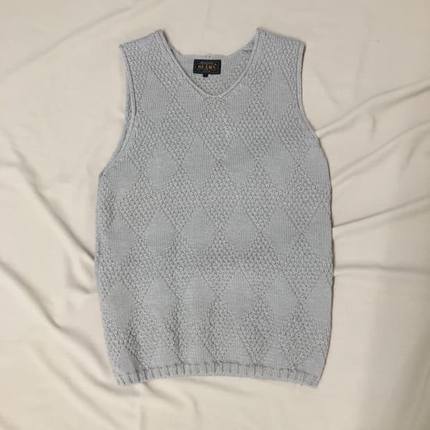 급처! 빔즈 플러스 아가일 니트 베스트