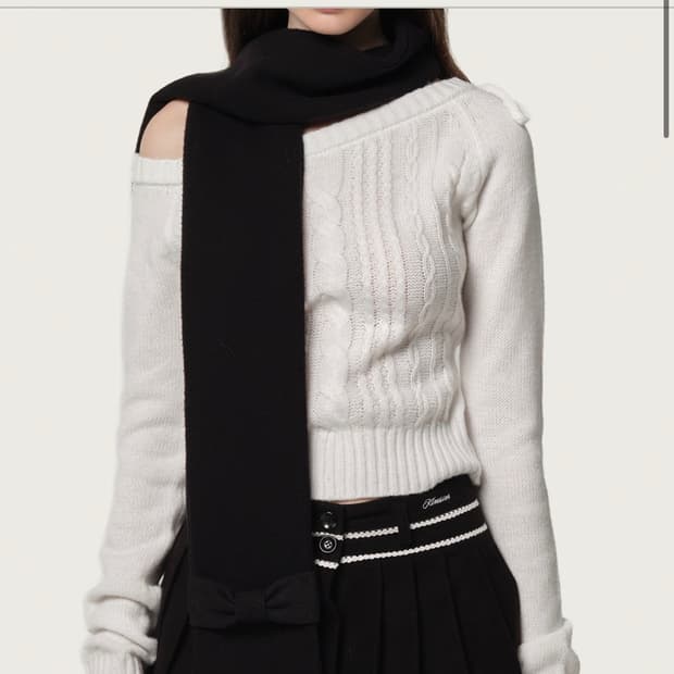 새상품 클리시어 리본 머플러 목도리 