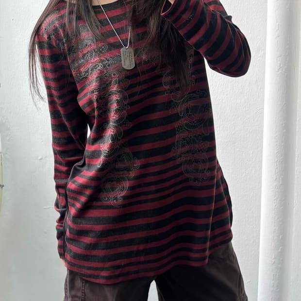 Olivia Hassler Red Stripe Long Sleeve