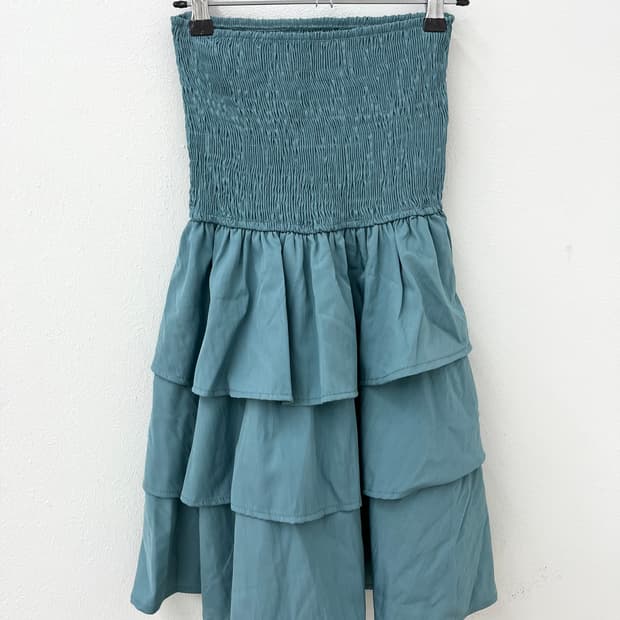 VINTAGE off-shoulder frill dress