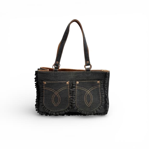 denim pocket tote bag 