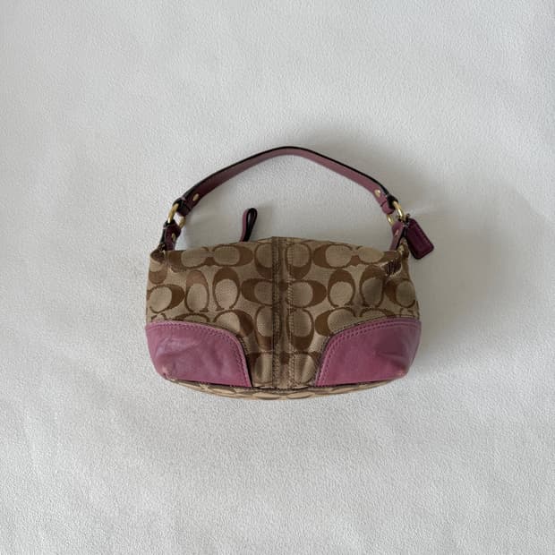 코치(COACH) 모노그램 미니백(원단 손상 있음)