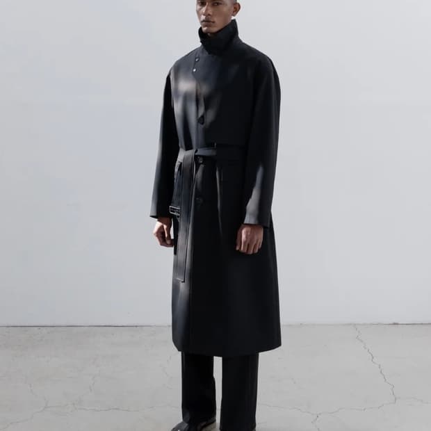 [L]인사일런스 울 싱글 트렌치코트