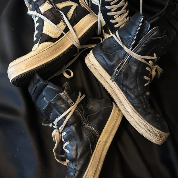 릭오웬스 지오바스켓 블랙 스니커즈