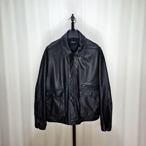  (택포) 도프제이슨 오버핏 램스킨 블루종 자켓 XXL B945