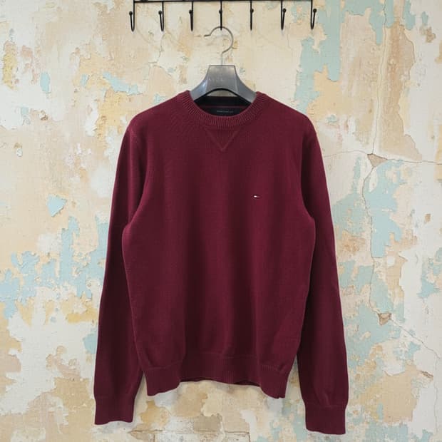 타미힐피거 남성 니트 M 버건디
